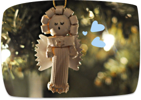 manualidades navidenas angelito con pasta
